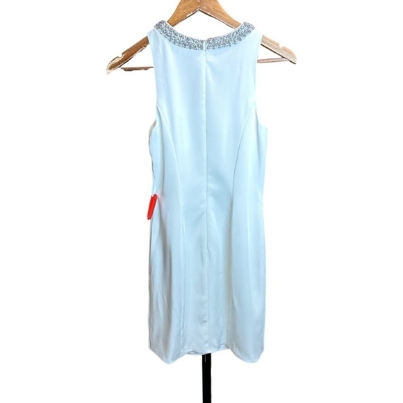 Mac Duggal NWT Ieena Bejeweled Body Con Sleeveless White Mini Dress, size 0 - Picture 6 of 10